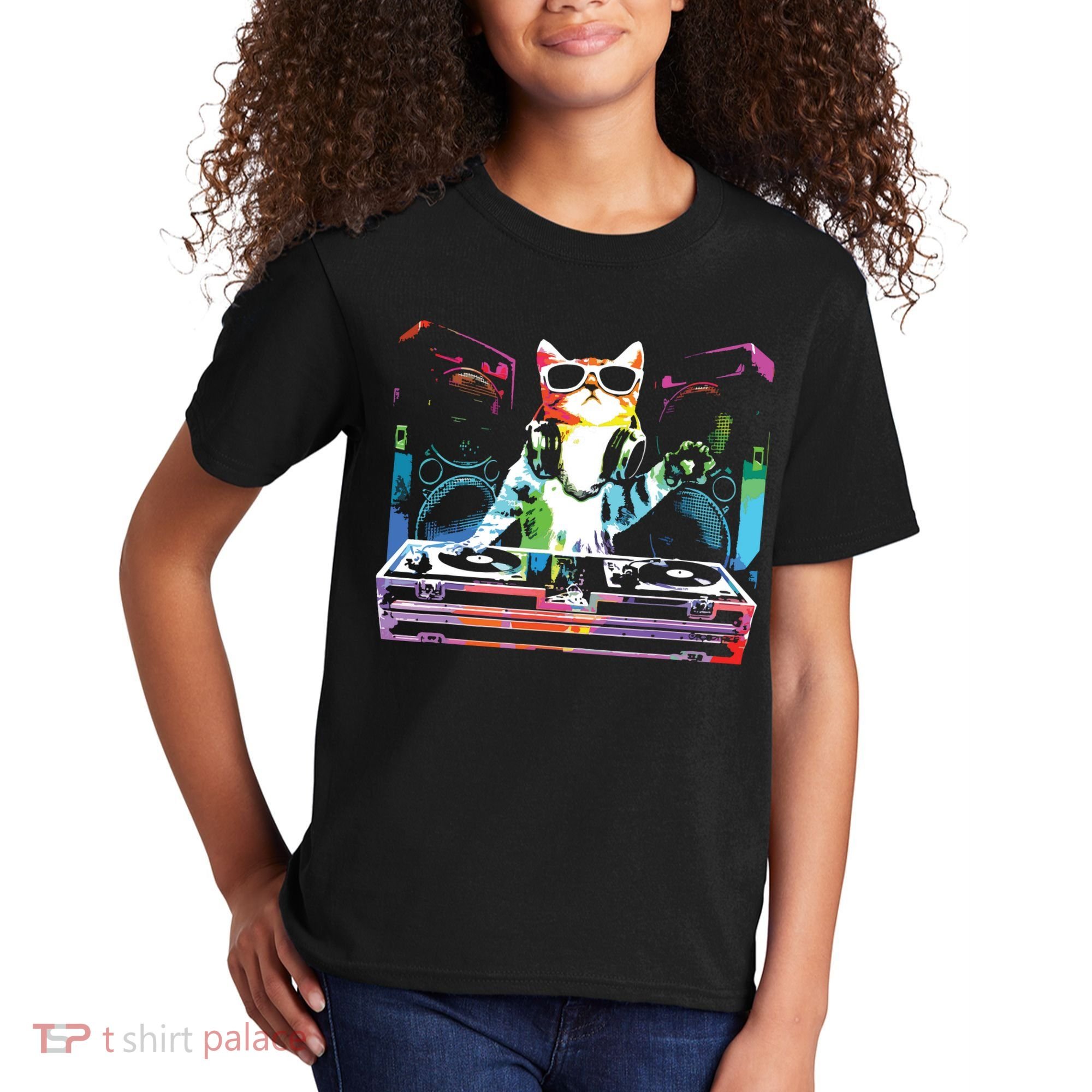 HOUSE CAT New DJ Cat Kitty Kids T-Shirt