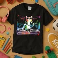 HOUSE CAT New DJ Cat Kitty Kids T-Shirt thumb 3
