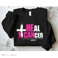 Heal Cancer Nothing Is Impossible With God Breast Sweatshirt thumb 2