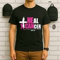 Heal Cancer Nothing Is Impossible With God Breast T-Shirt thumb 6