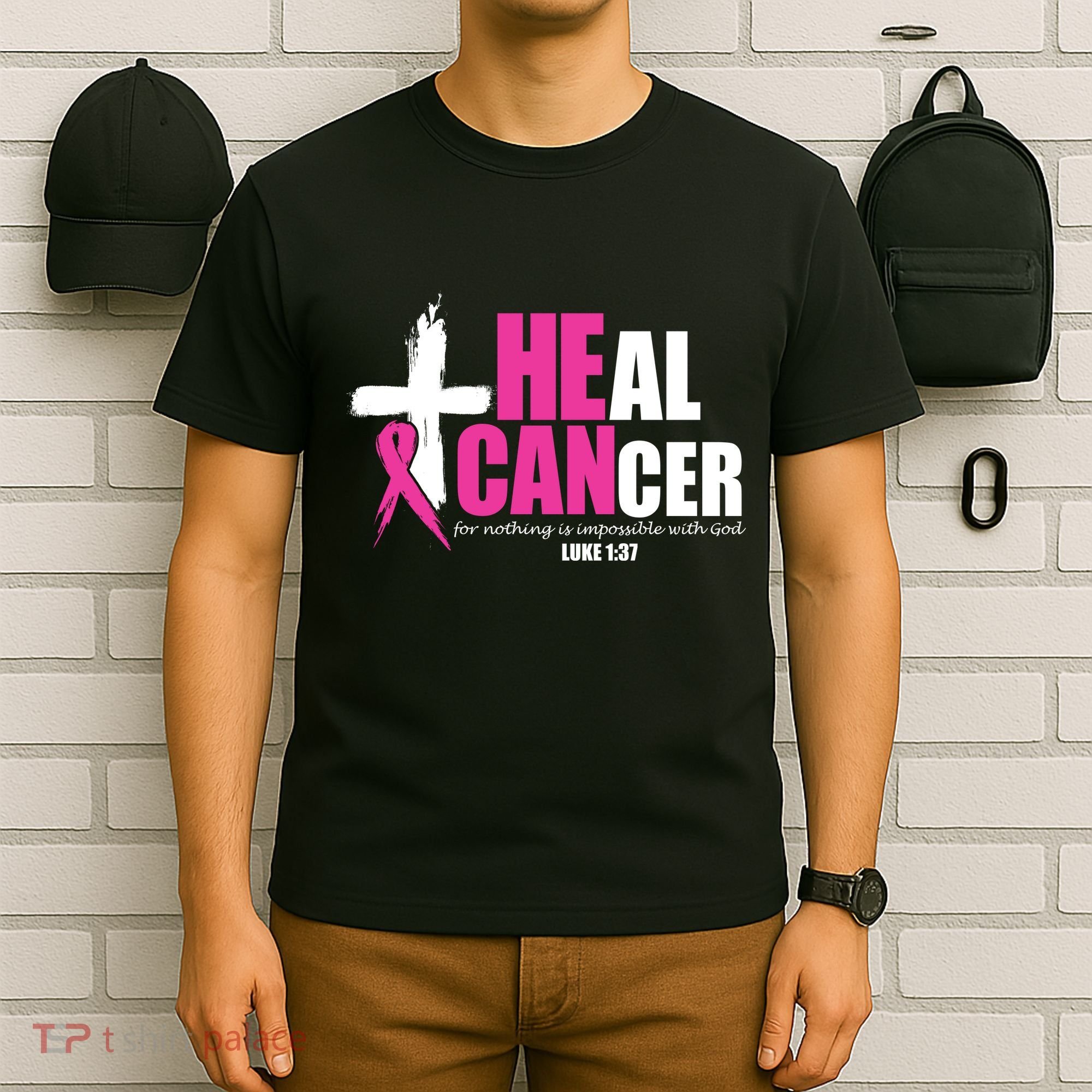 Heal Cancer Nothing Is Impossible With God Breast T-Shirt