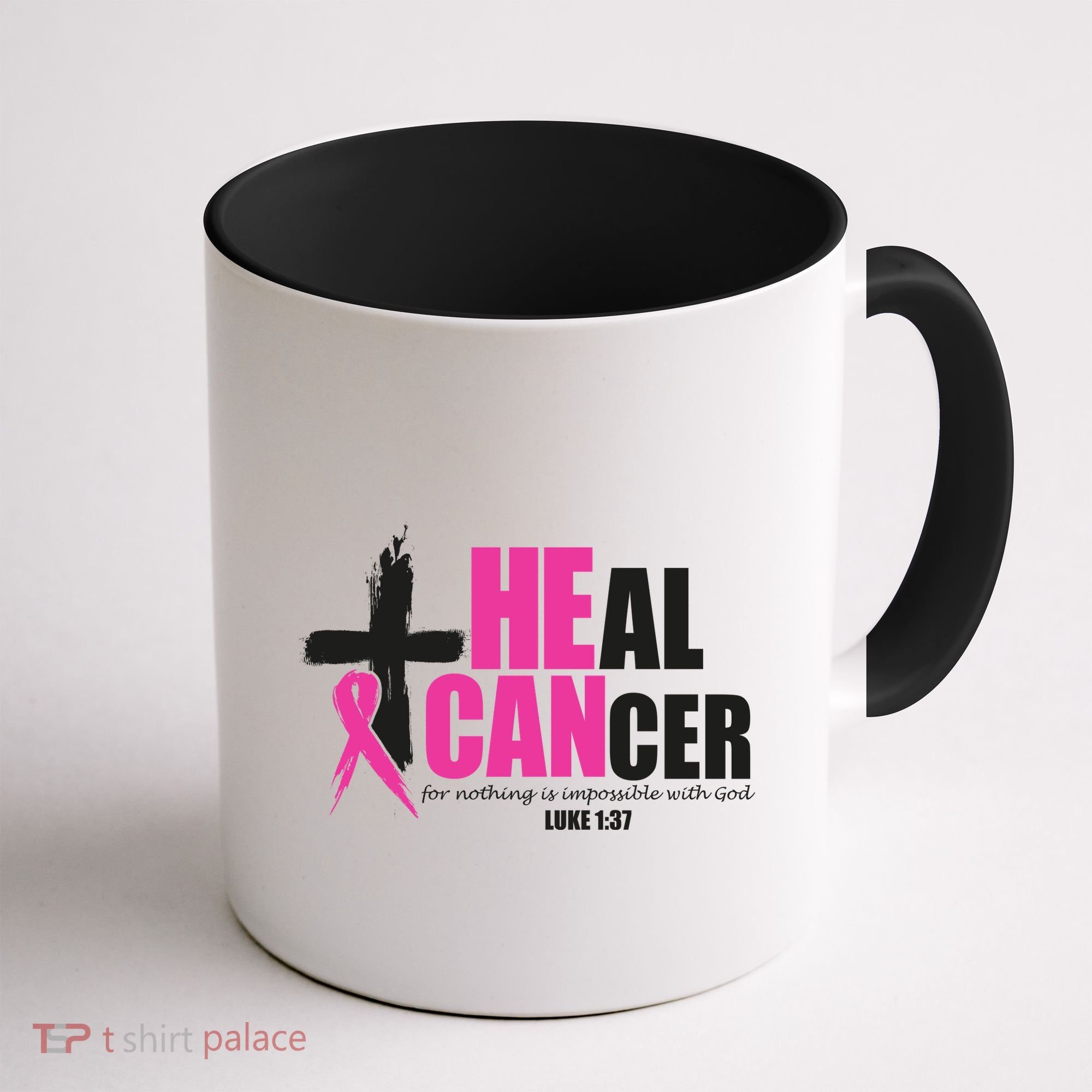 Heal Cancer Nothing Is Impossible With God Breast Coffee Mug
