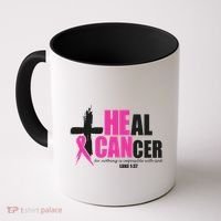 Heal Cancer Nothing Is Impossible With God Breast Coffee Mug thumb 0