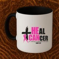 Heal Cancer Nothing Is Impossible With God Breast Coffee Mug thumb 2