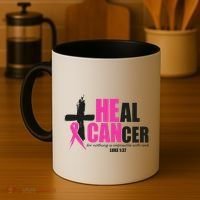 Heal Cancer Nothing Is Impossible With God Breast Coffee Mug thumb 4