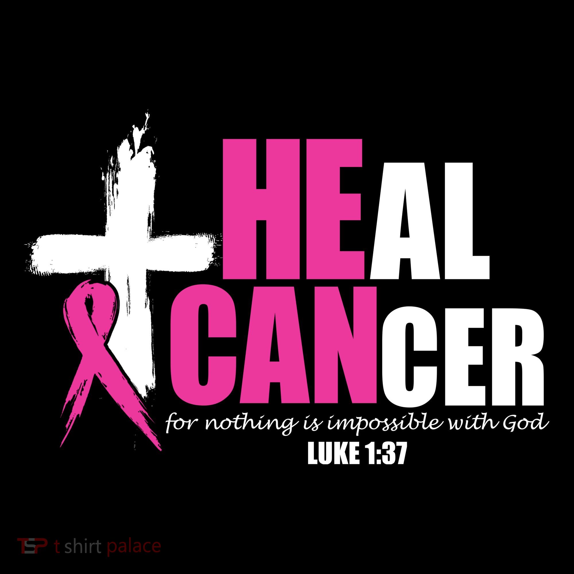 Heal Cancer Nothing Is Impossible With God Breast Ornament