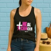 Heal Cancer Nothing Is Impossible With God Breast Women's Tank Top thumb 2