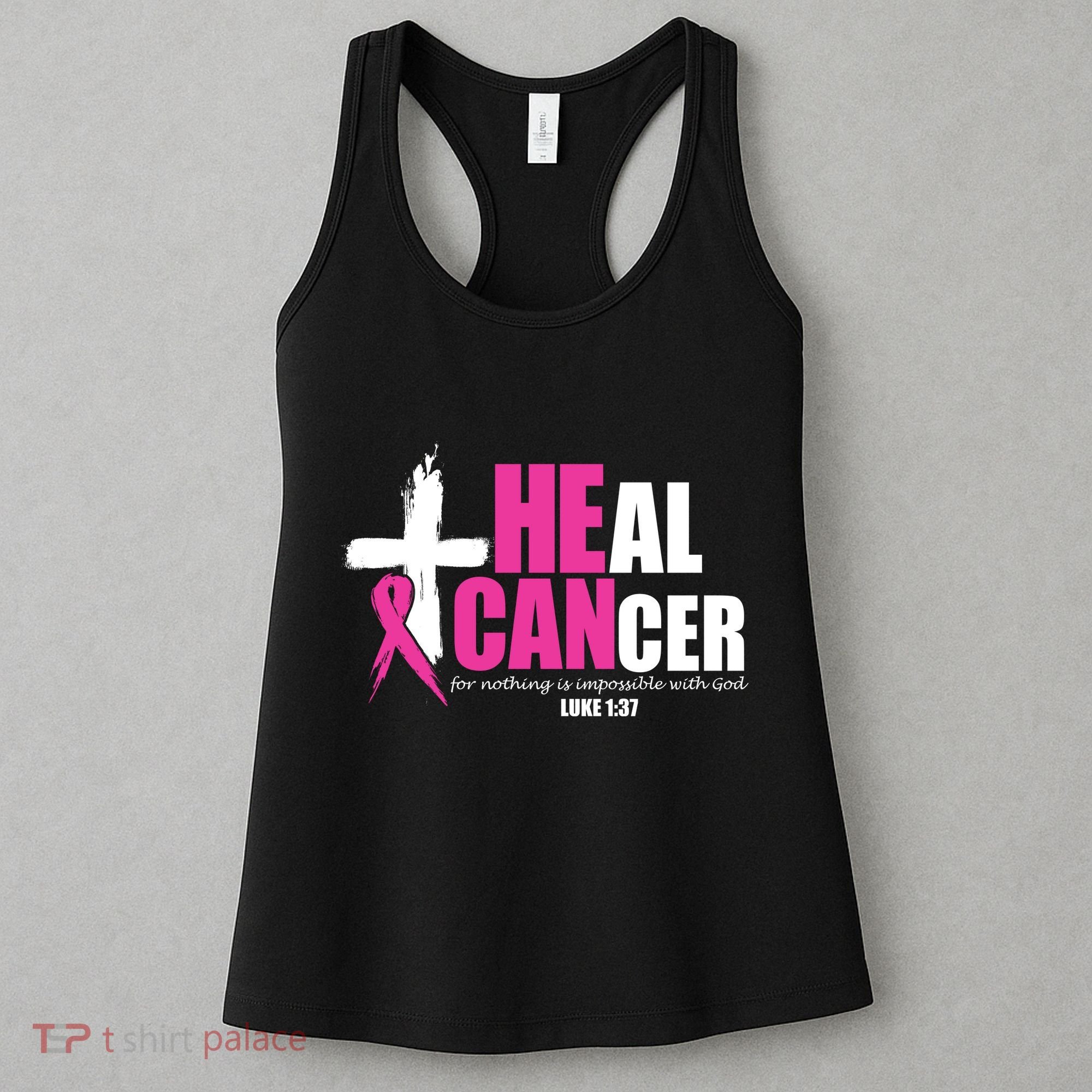 Heal Cancer Nothing Is Impossible With God Breast Women's Tank Top