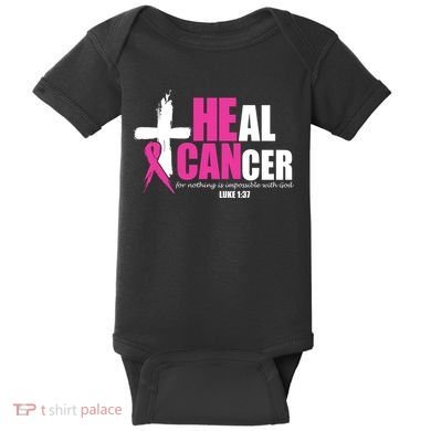 Heal Cancer Nothing Is Impossible With God Breast Baby Bodysuit
