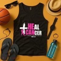 Heal Cancer Nothing Is Impossible With God Breast Tank Top thumb 4