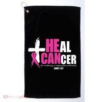 Heal Cancer Nothing Is Impossible With God Breast Golf Towel thumb 0