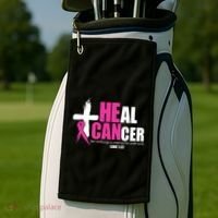 Heal Cancer Nothing Is Impossible With God Breast Golf Towel thumb 2
