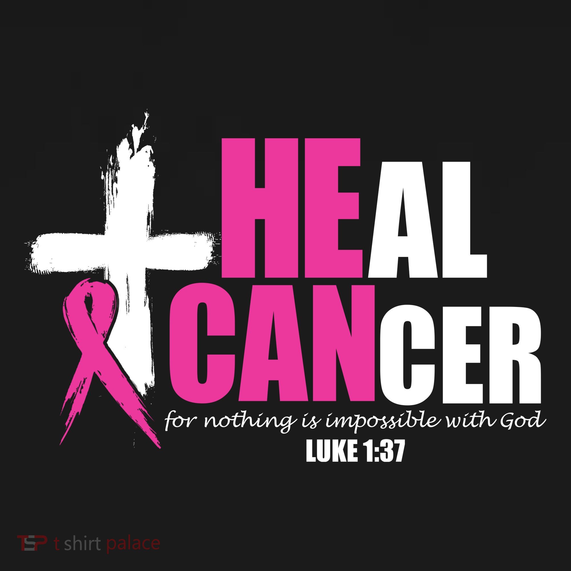 Heal Cancer Nothing Is Impossible With God Breast Women's Long Sleeve Shirt
