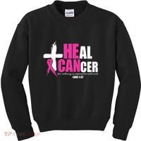 Heal Cancer Nothing Is Impossible With God Breast Kids Sweatshirt thumb 0