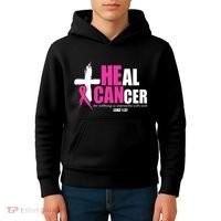 Heal Cancer Nothing Is Impossible With God Breast Kids Hoodie thumb 4