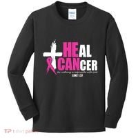 Heal Cancer Nothing Is Impossible With God Breast Kids Long Sleeve Shirt thumb 0