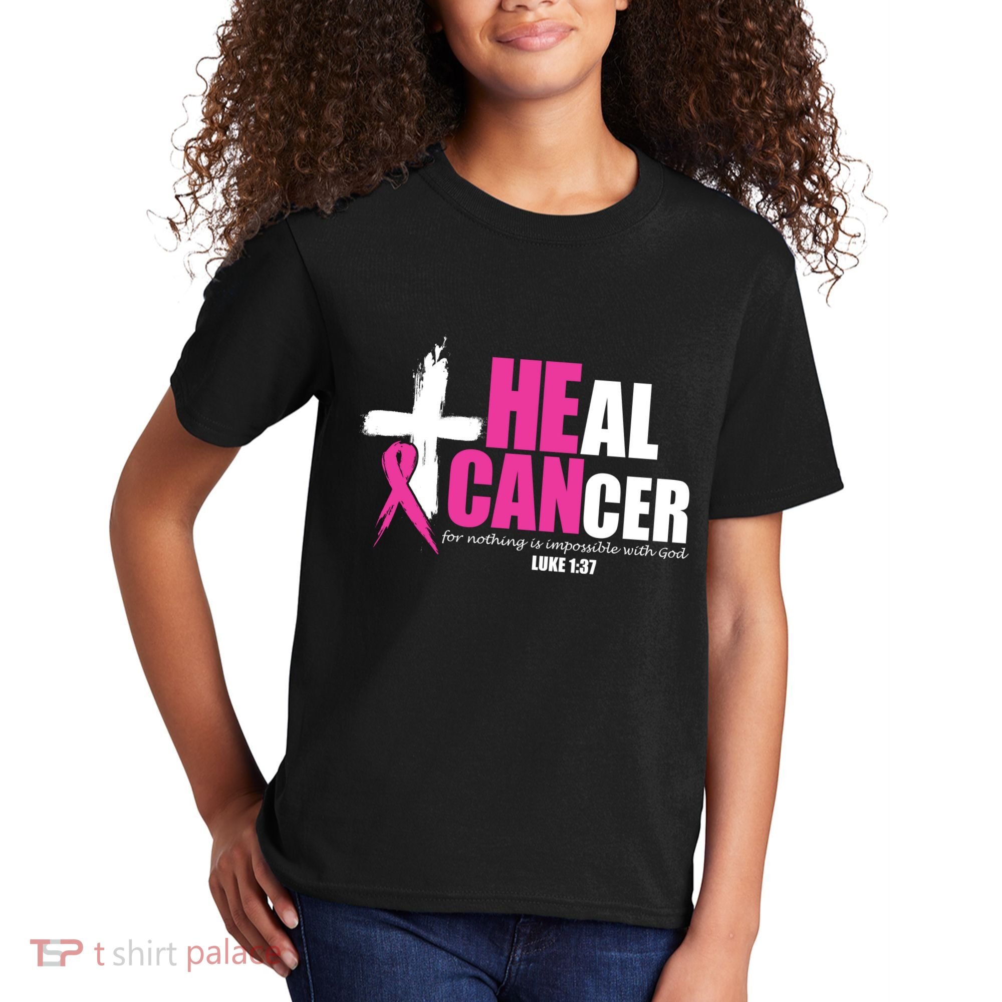Heal Cancer Nothing Is Impossible With God Breast Kids T-Shirt