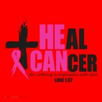 Heal Cancer Nothing Is Impossible With God Breast Santa Hat thumb 1