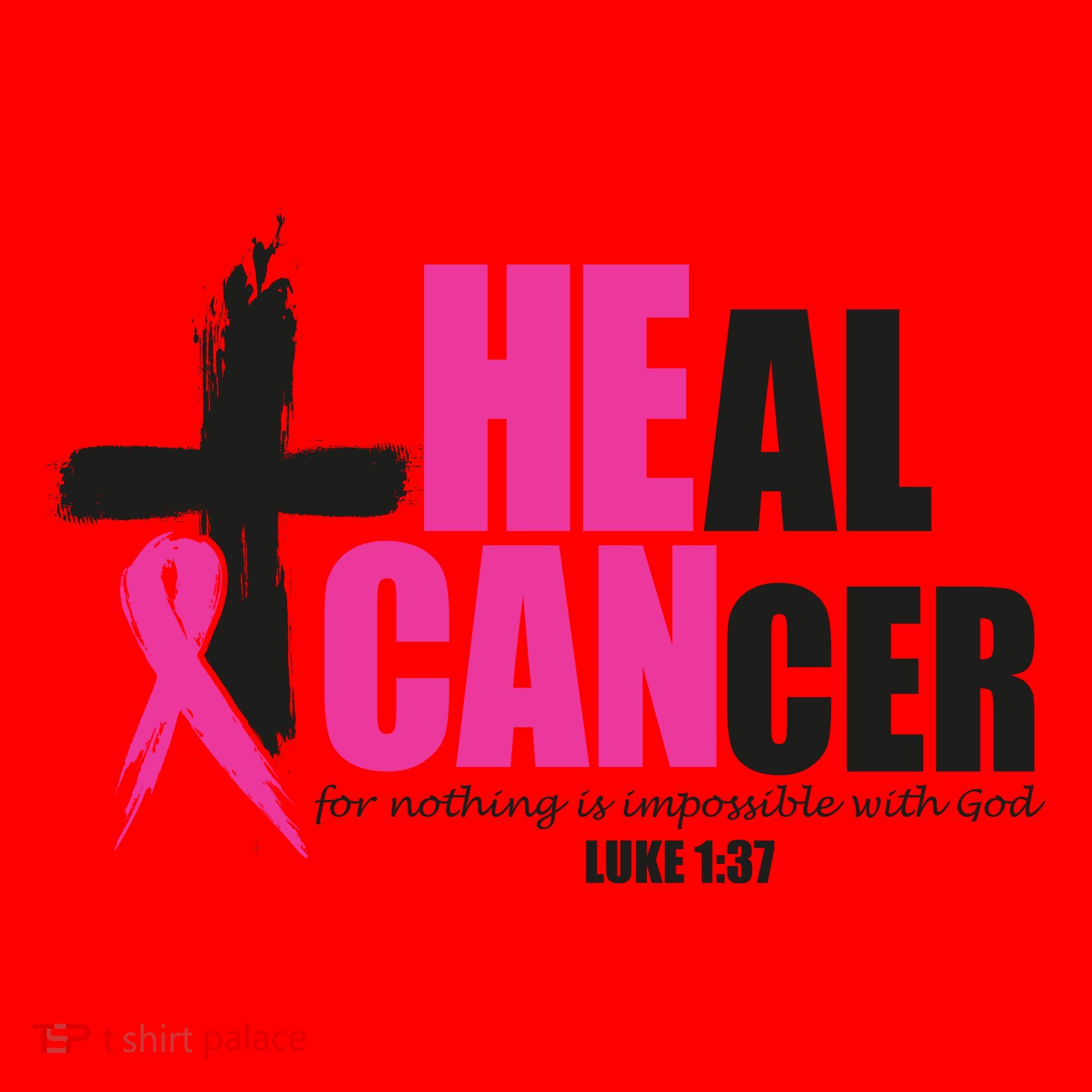 Heal Cancer Nothing Is Impossible With God Breast Santa Hat