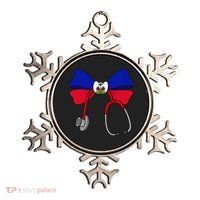 Haitian Coquette Nurse Stethoscope Bow Haiti Haitian Nurse Ornament thumb 0