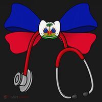Haitian Coquette Nurse Stethoscope Bow Haiti Haitian Nurse Ornament thumb 1