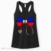 Haitian Coquette Nurse Stethoscope Bow Haiti Haitian Nurse Women's Tank Top thumb 0