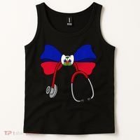 Haitian Coquette Nurse Stethoscope Bow Haiti Haitian Nurse Tank Top thumb 2