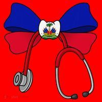 Haitian Coquette Nurse Stethoscope Bow Haiti Haitian Nurse Santa Hat thumb 1