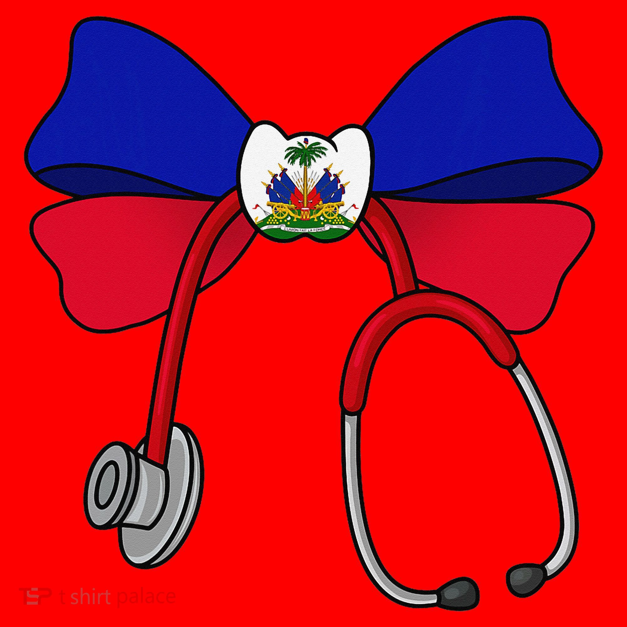 Haitian Coquette Nurse Stethoscope Bow Haiti Haitian Nurse Santa Hat
