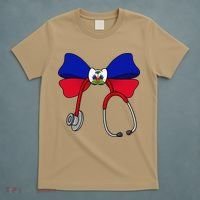 Haitian Coquette Nurse Stethoscope Bow Haiti Haitian Nurse T-Shirt thumb 5