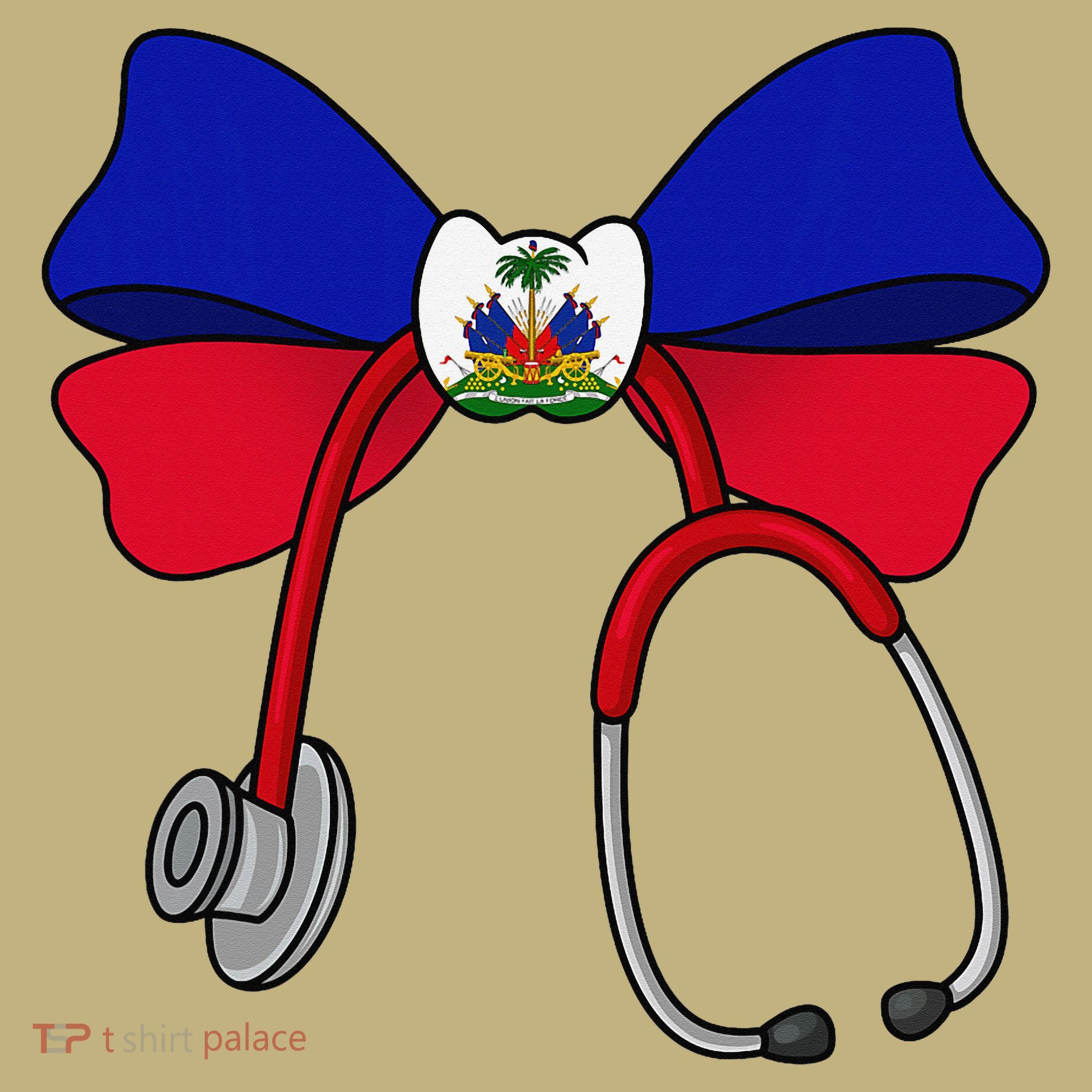 Haitian Coquette Nurse Stethoscope Bow Haiti Haitian Nurse Mousepad