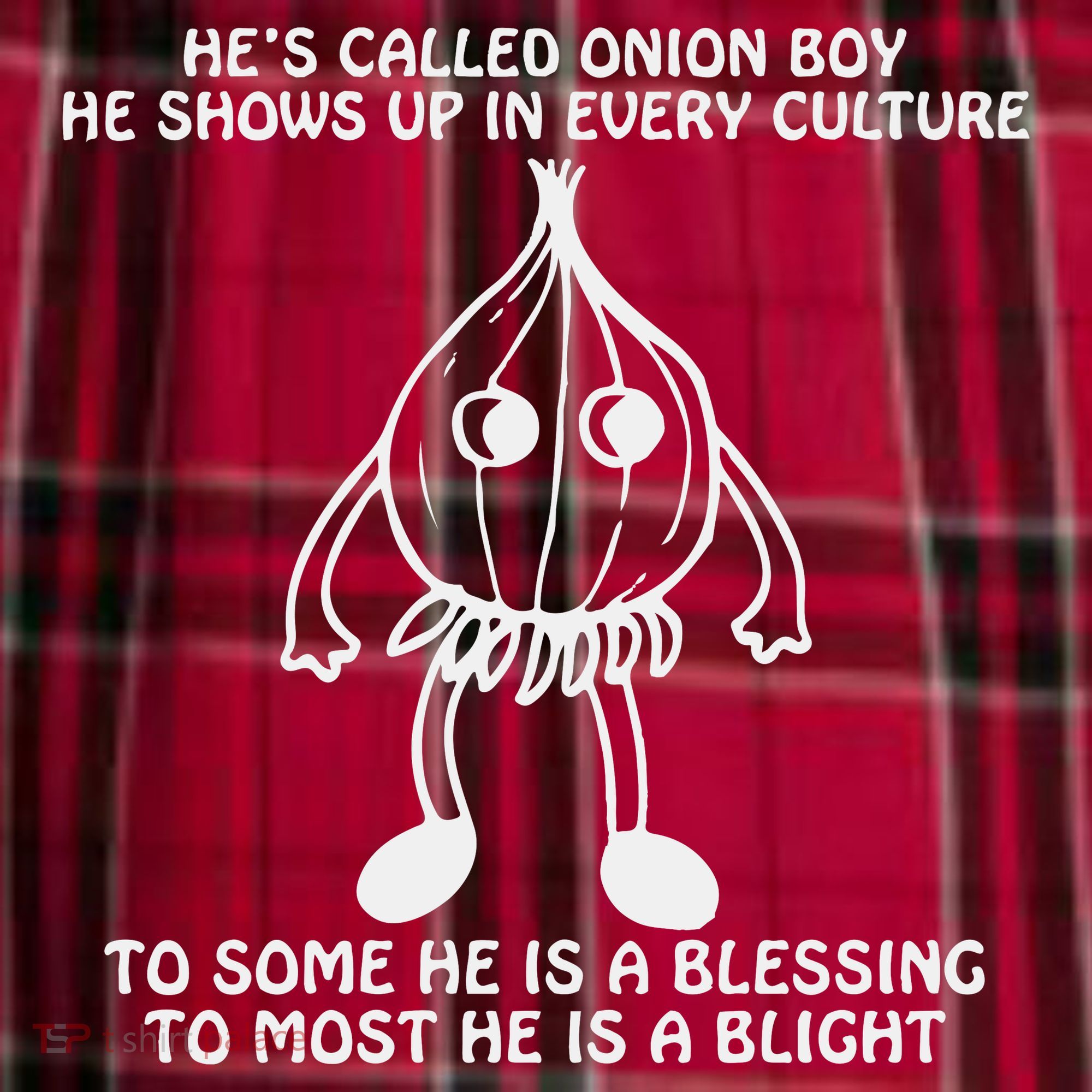 He’S Called Onion Boy He Shows Up In Every Culture Women's Flannel Plaid Pajama Pants