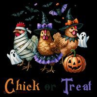 Halloween Chick Or Treat Pumpkins Chickens Farmer Funny Coffee Mug thumb 5