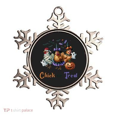 Halloween Chick Or Treat Pumpkins Chickens Farmer Funny Ornament