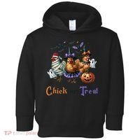 Halloween Chick Or Treat Pumpkins Chickens Farmer Funny Toddler Hoodie thumb 0