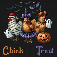 Halloween Chick Or Treat Pumpkins Chickens Farmer Funny Tank Top thumb 6