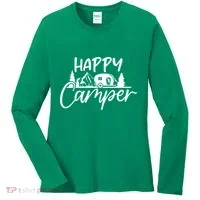 Happy Camper Outdoors Nature Women's Long Sleeve Shirt thumb 0