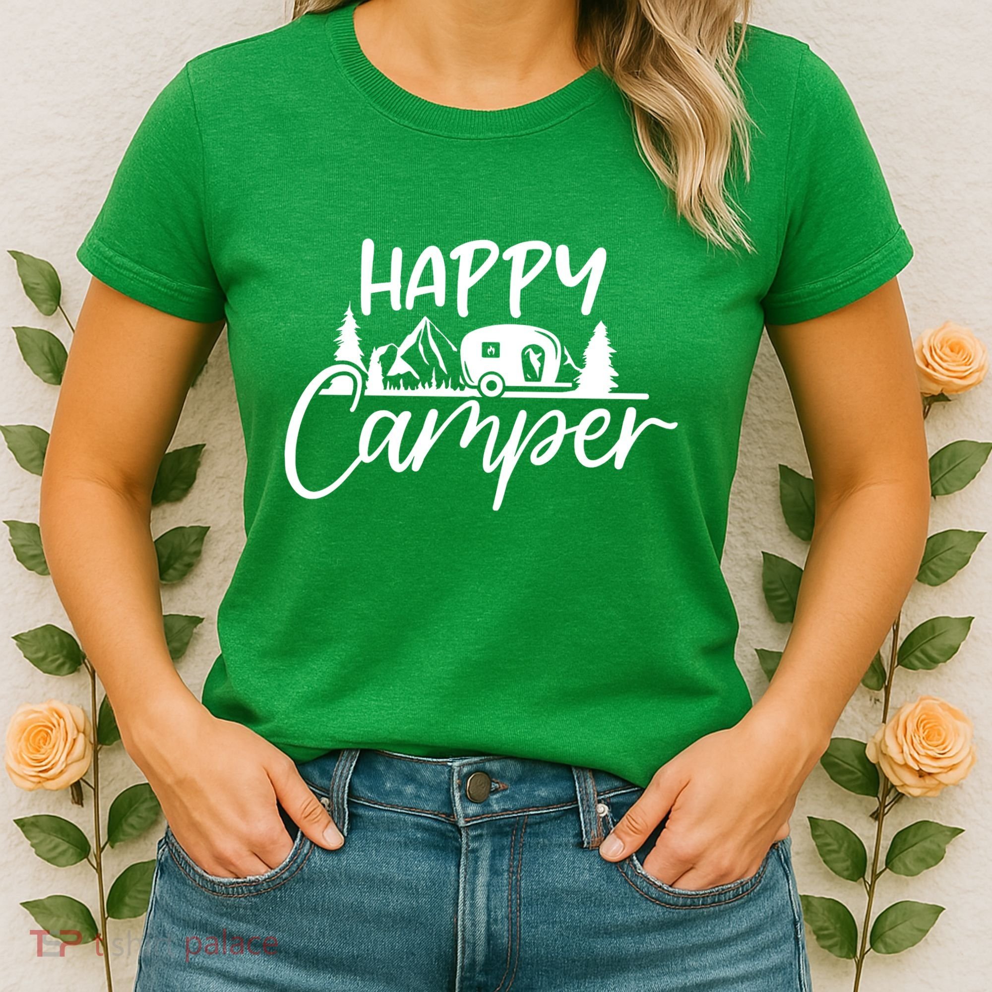 Happy Camper Outdoors Nature Women's T-Shirt