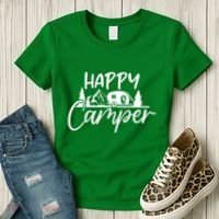 Happy Camper Outdoors Nature Women's T-Shirt thumb 3
