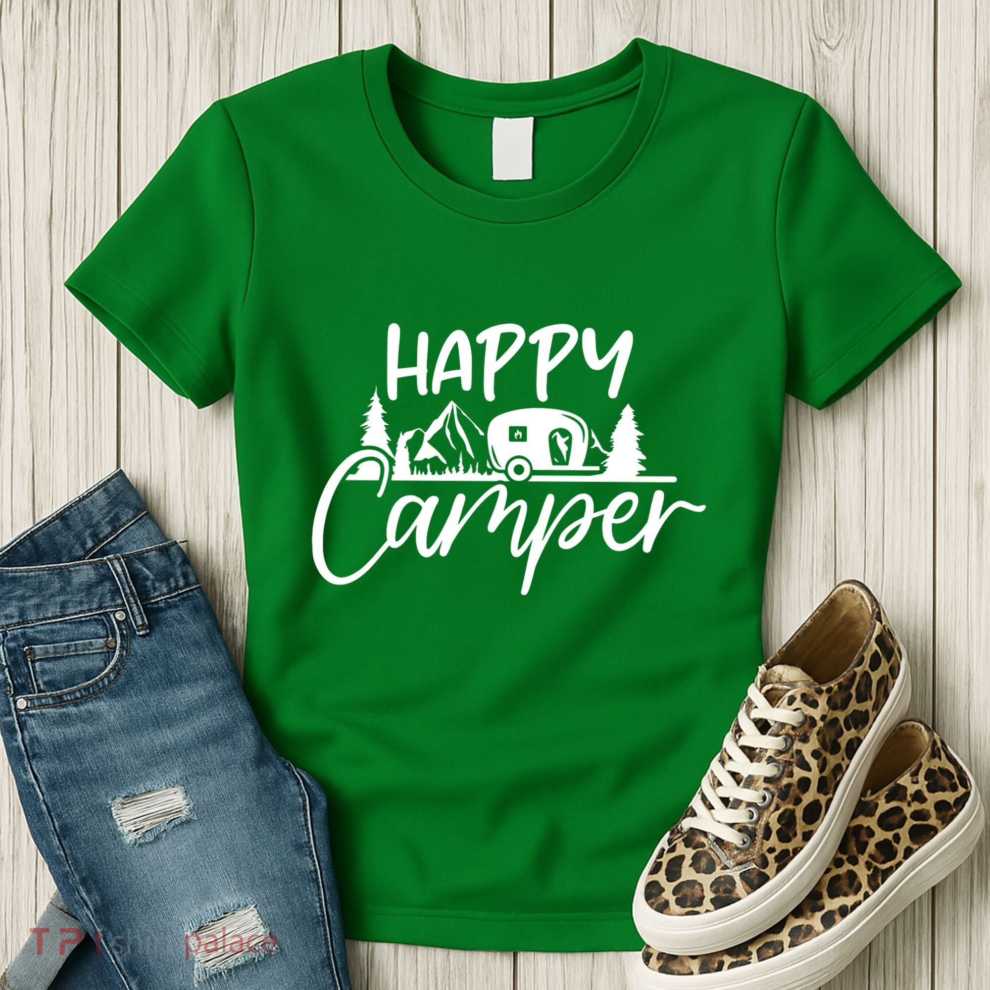 Happy Camper Outdoors Nature Women's T-Shirt