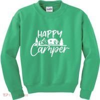 Happy Camper Outdoors Nature Kids Sweatshirt thumb 0