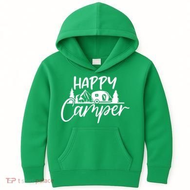 Happy Camper Outdoors Nature Kids Hoodie
