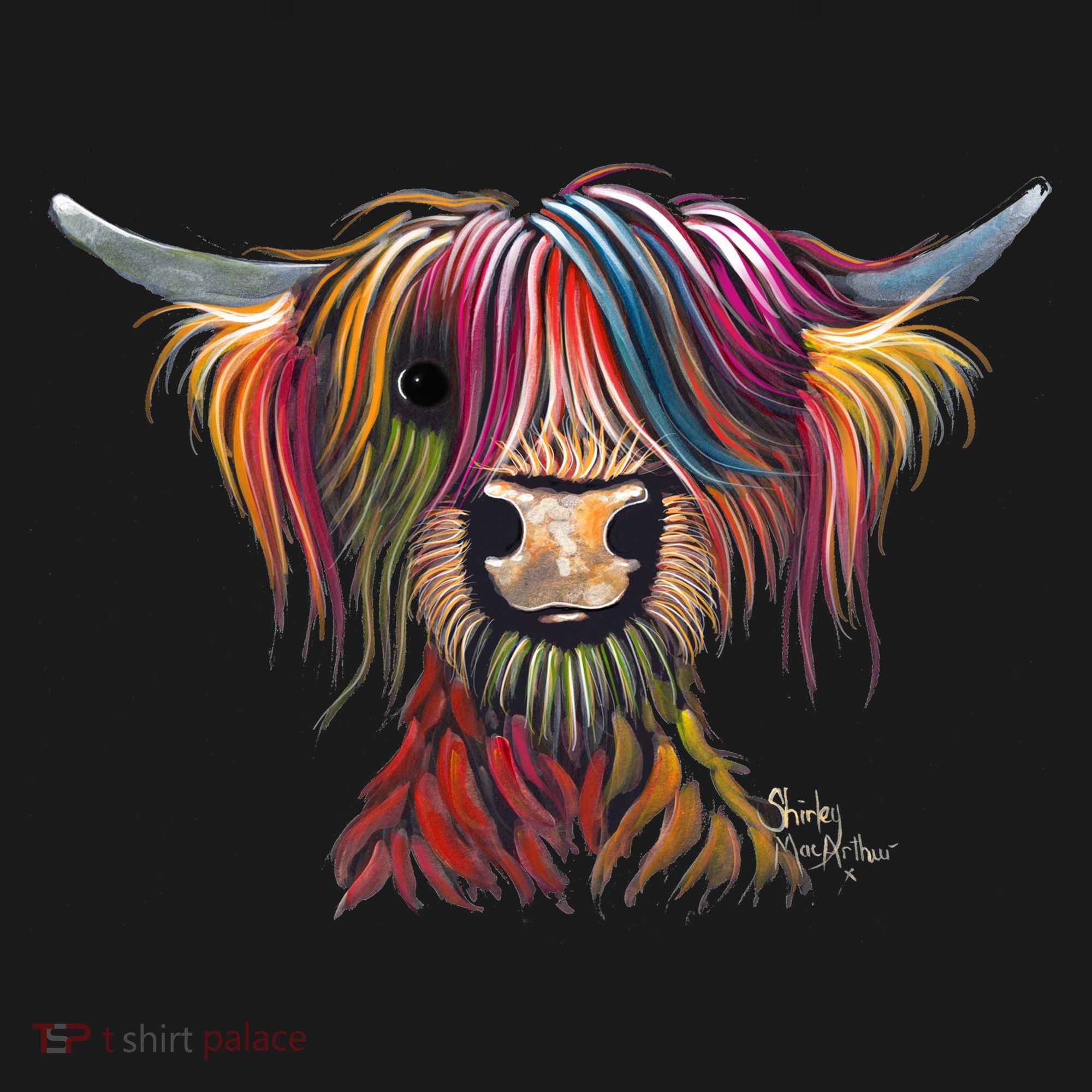 Highland Cow Print Animal Print ' Oliver ' Gift Bucket Hat