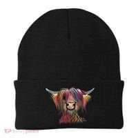 Highland Cow Print Animal Print ' Oliver ' Gift Beanie thumb 0