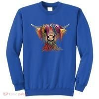 Highland Cow Print Animal Print ' Oliver ' Gift Sweatshirt thumb 0