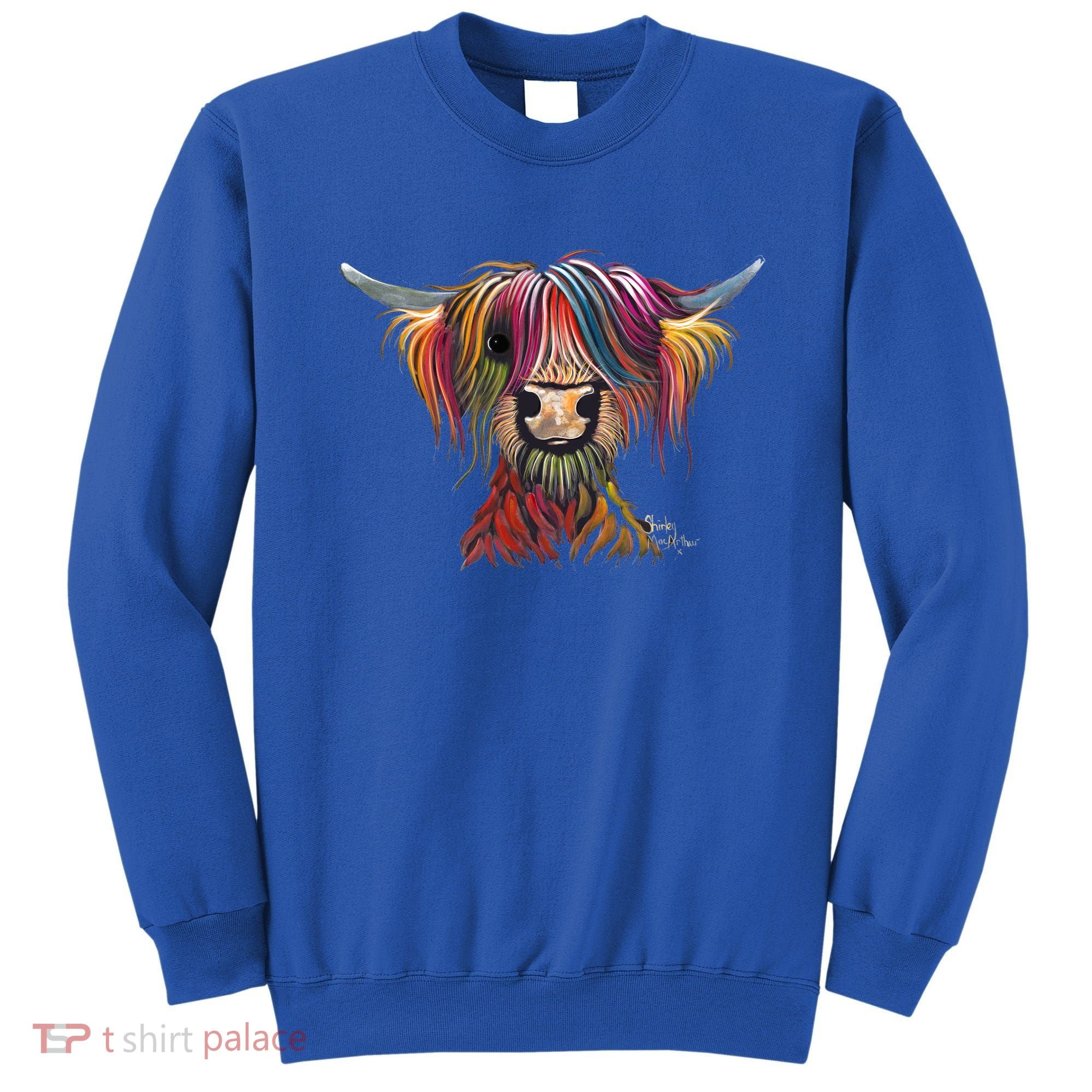 Highland Cow Print Animal Print ' Oliver ' Gift Sweatshirt