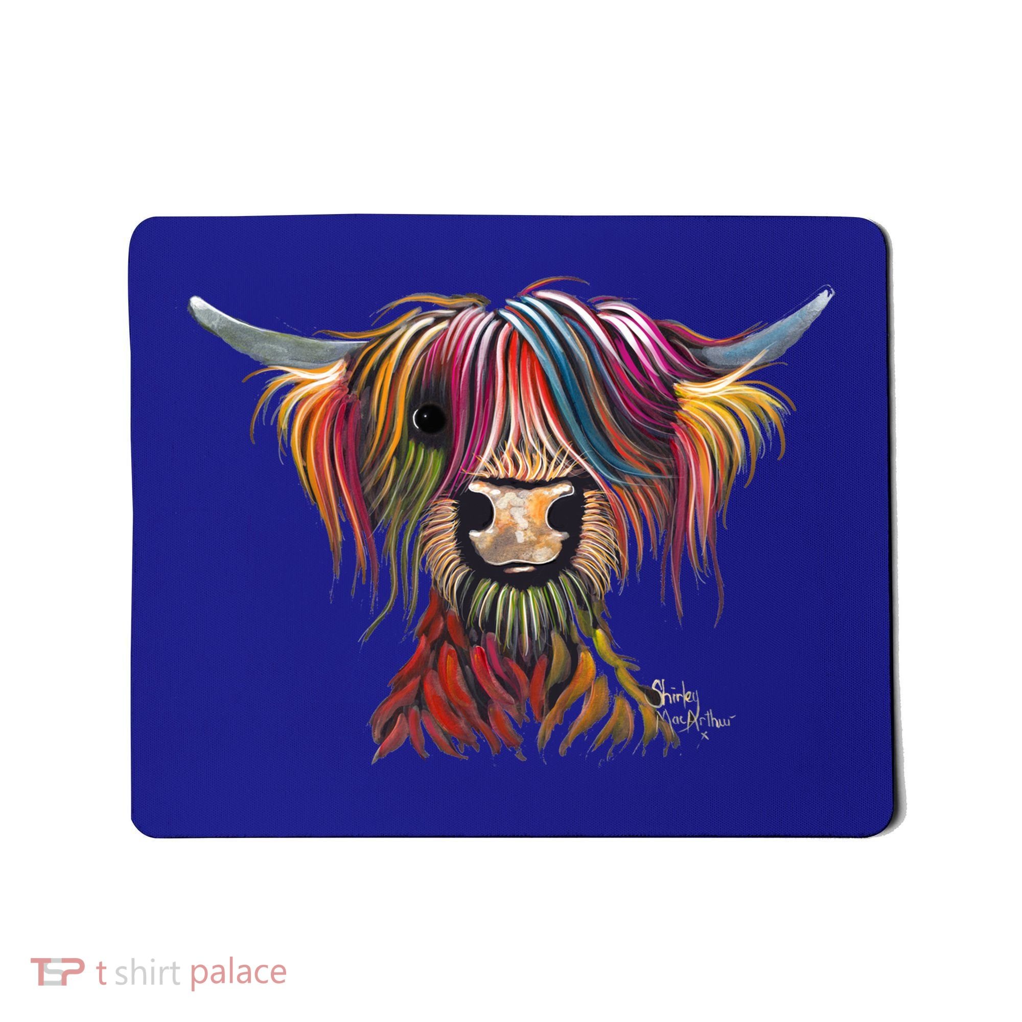Highland Cow Print Animal Print ' Oliver ' Gift Mousepad