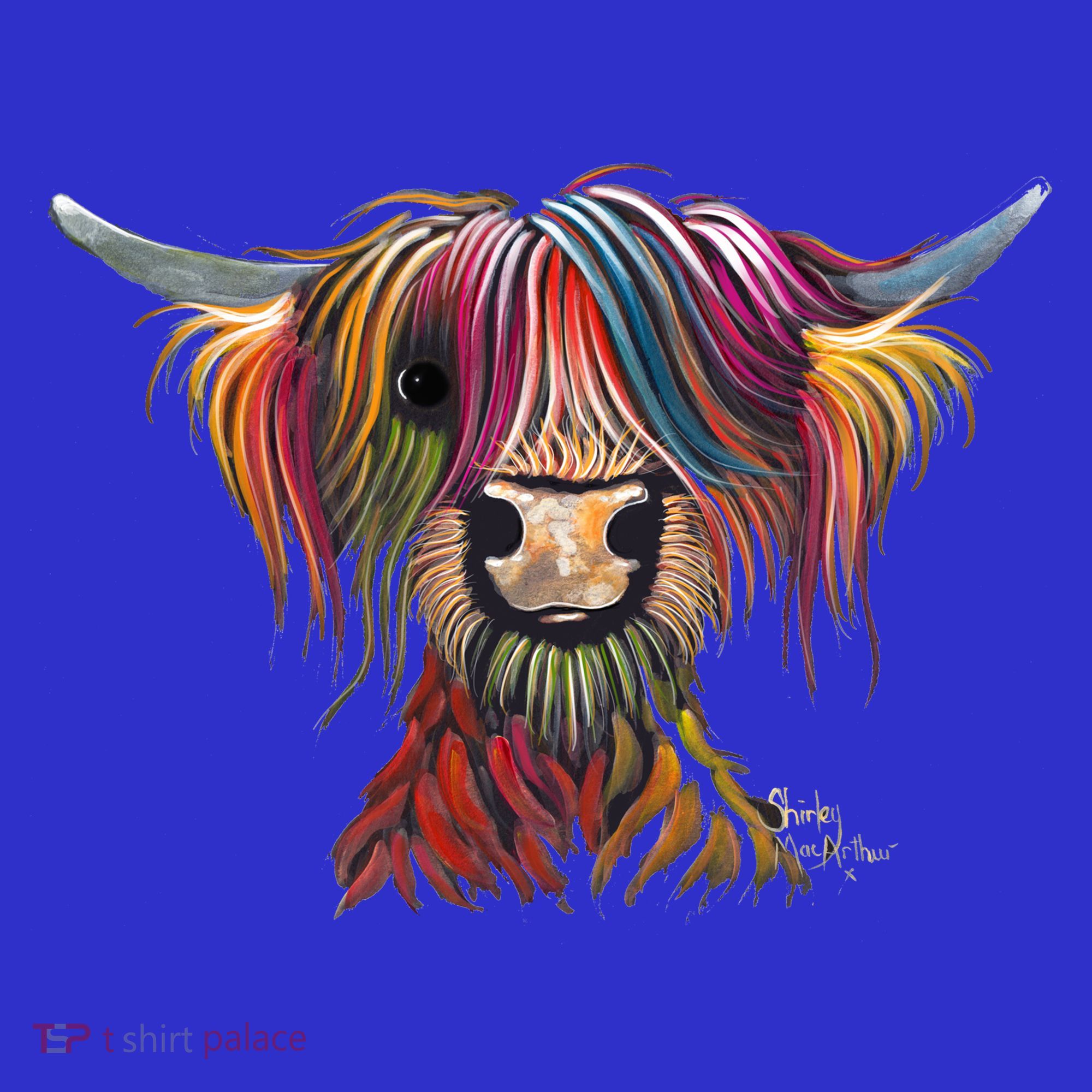 Highland Cow Print Animal Print ' Oliver ' Gift Mousepad