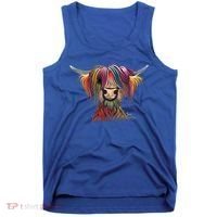 Highland Cow Print Animal Print ' Oliver ' Gift Tank Top thumb 0