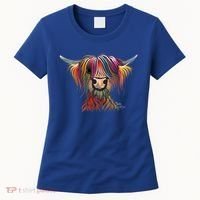 Highland Cow Print Animal Print ' Oliver ' Gift Women's T-Shirt thumb 0